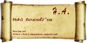 Hohl Azucséna névjegykártya